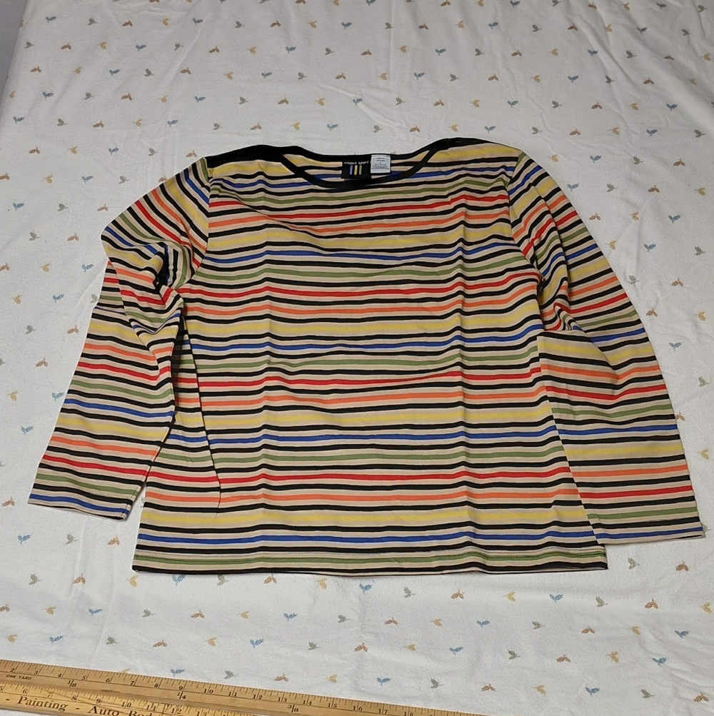 Multicolor Striped Long Sleeve Top
